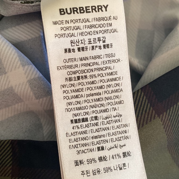 Burberry Tully checkered stretch green leggings - Picture 7 of 10